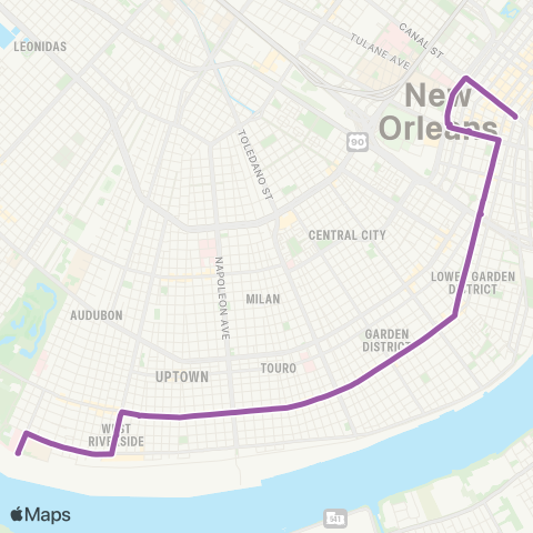 New Orleans RTA Magazine map