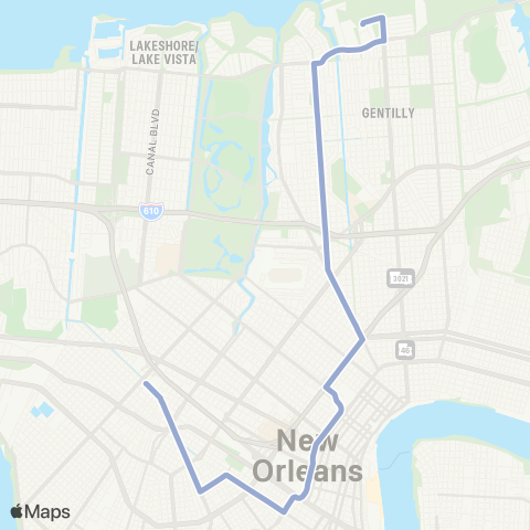 New Orleans RTA Paris - Broadmoor map