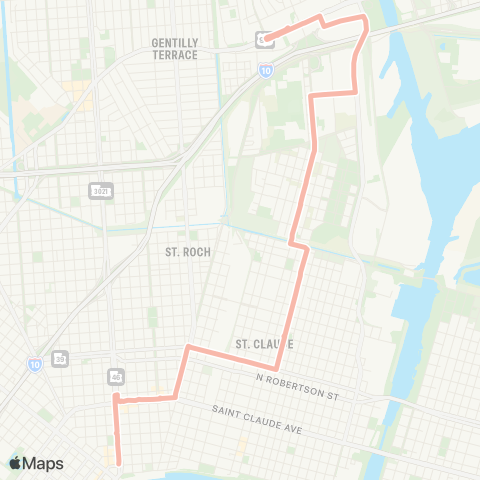 New Orleans RTA Desire - Louisa map