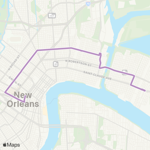 New Orleans RTA Galvez - L9 map