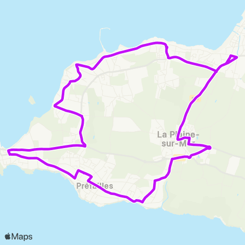 Navette urbaine Pornic Préfailles / La Plaine-sur-Mer map