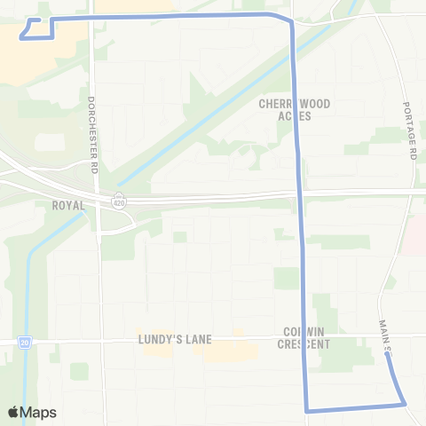 Niagara Region Transit Drummond Rd. map