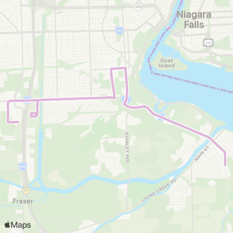 Niagara Region Transit McLeod Rd. - Chippawa map