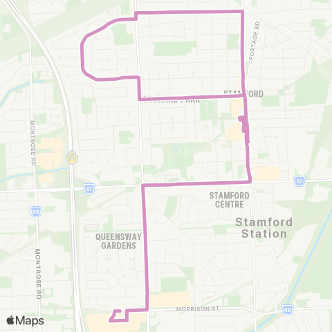 Niagara Region Transit Thorold Stone Rd - Town & Country map