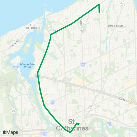 Niagara Region Transit Ontario St. map