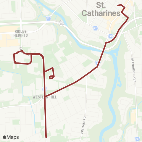 Niagara Region Transit Pelham Rd. map