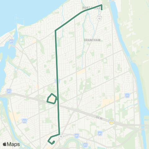 Niagara Region Transit Geneva St. map