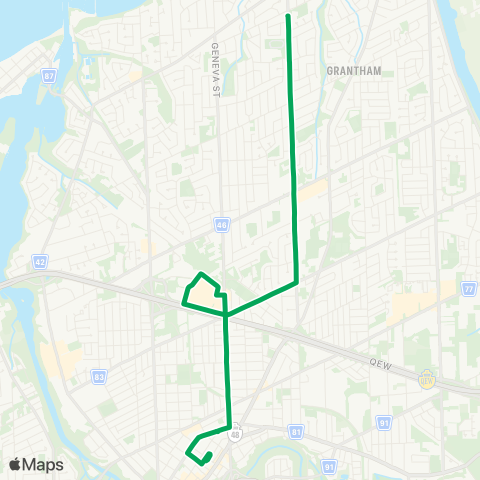 Niagara Region Transit Vine St. map