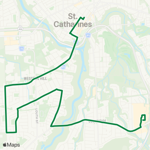Niagara Region Transit West St. Catharines map