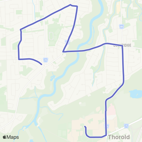 Niagara Region Transit West Brock Commuter map