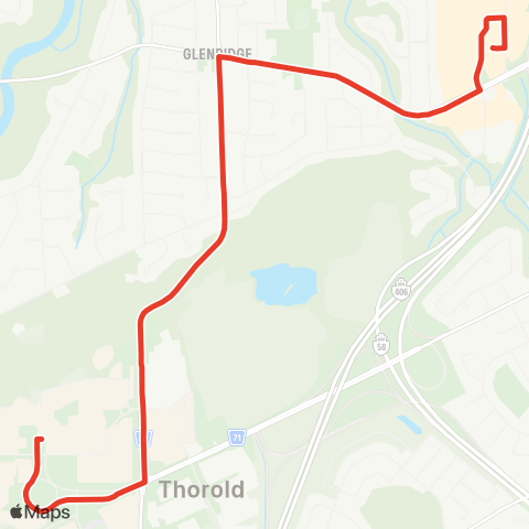 Niagara Region Transit Pen - Glendale - Brock map