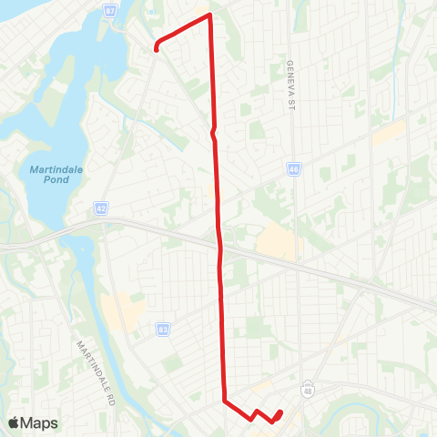 Niagara Region Transit Lake St. map