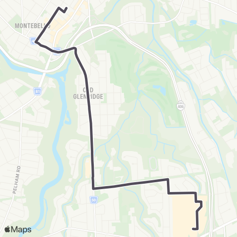 Niagara Region Transit Glenridge - Pen Centre map