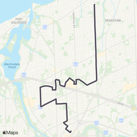 Niagara Region Transit Vine St. map