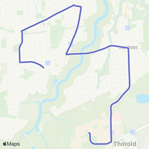 Niagara Region Transit West Brock Commuter map