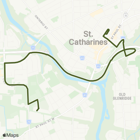 Niagara Region Transit Go Train Station Connection map
