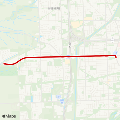 Niagara Region Transit Lundy's Ln. map