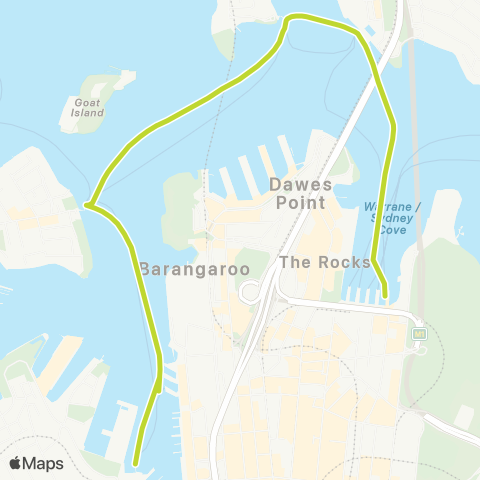 Sydney Ferries Network Pyrmont Bay map