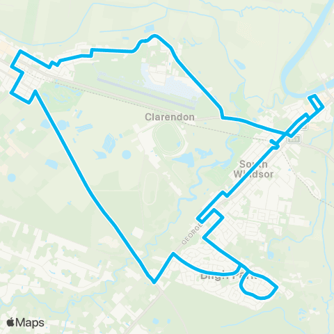 Sydney Buses Network Windsor to Richmond via Bligh Pk & RAAF Base (Loop Service) map