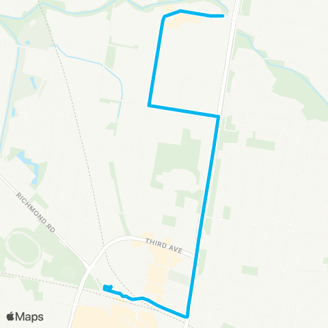 Sydney Buses Network Blacktown Industrial Area to Blacktown map