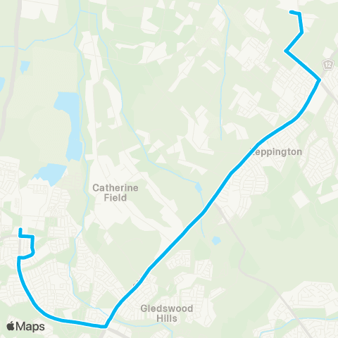 Sydney Buses Network Oran Park to Leppington map