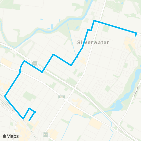 Sydney Buses Network Auburn to Newington via Silverwater Remand Ctr map