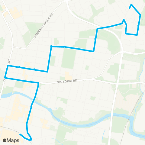 Sydney Buses Network Oatlands to Parramatta map