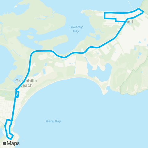 Sydney Buses Network Cronulla to Kurnell (Loop Service) map
