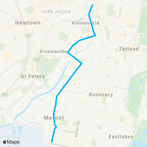 Other TfNSW routes Unknown Long Name map