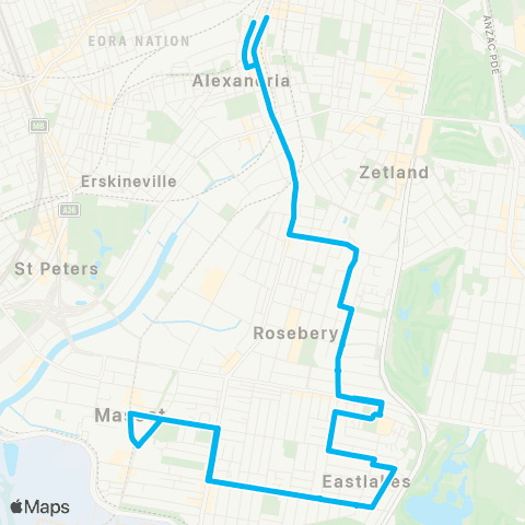 Other TfNSW routes Unknown Long Name map
