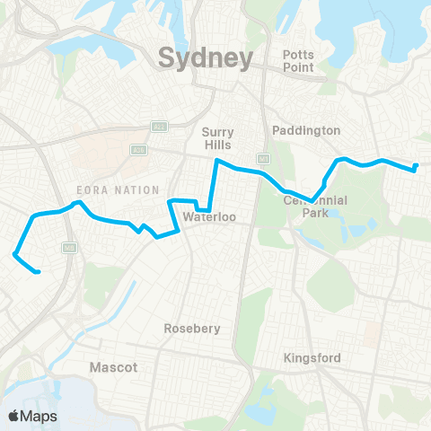 Other TfNSW routes Unknown Long Name map
