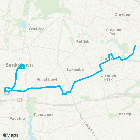 Other TfNSW routes Unknown Long Name map