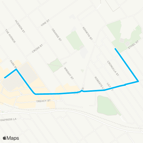 Other TfNSW routes Unknown Long Name map