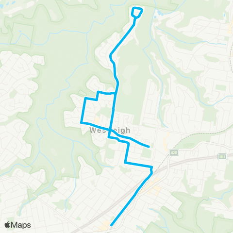 Sydney Buses Network Westleigh to Pennant Hills map