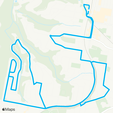 Sydney Buses Network Hornsby to Normanhurst W (Loop Service) map
