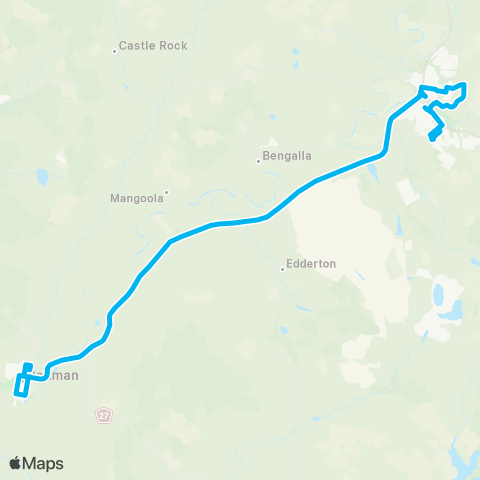 Newcastle and Hunter Network Muswellbrook to Denman (Loop Service) map
