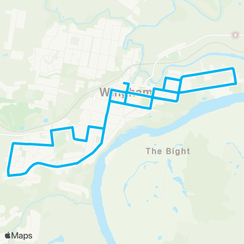Newcastle and Hunter Network Wingham to Wingham South (Loop Service) map