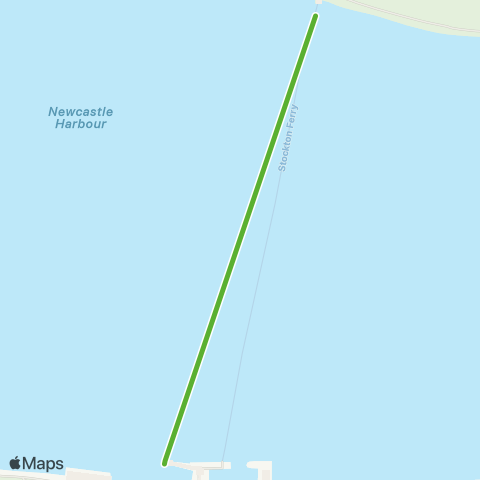 Newcastle Ferries Stockton map