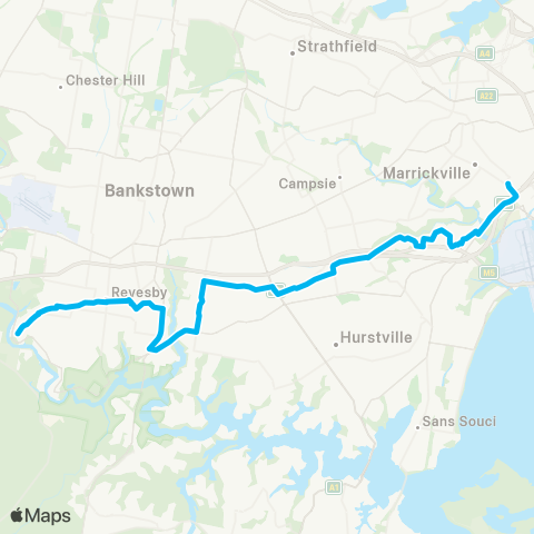 Temporary buses Sydenham, Wolli Creek, Turrella, then all stations to E Hills map
