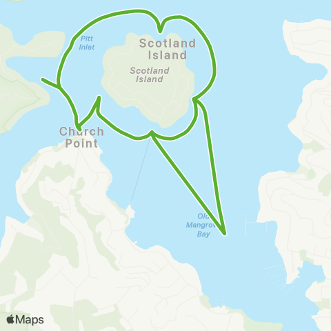 Private ferry and fast ferry services CHCP Church Point Ferry map