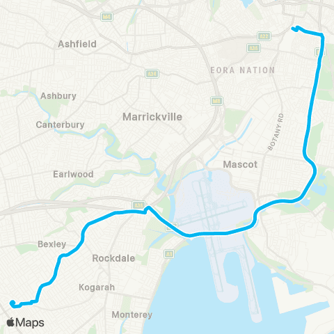 Temporary buses Central, then Hurstville map