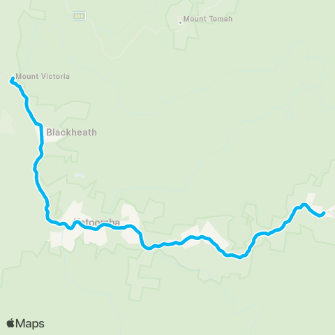 Temporary buses Springwood, then all stations to Mt Victoria map