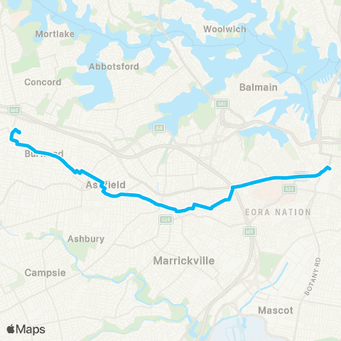 Temporary buses Central, Stanmore, then all stations to Strathfield map