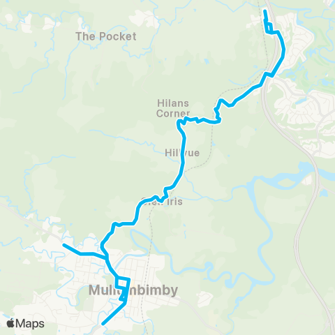School buses Mullumbimby to Mullumbimby Schools via Pacific Motorway map