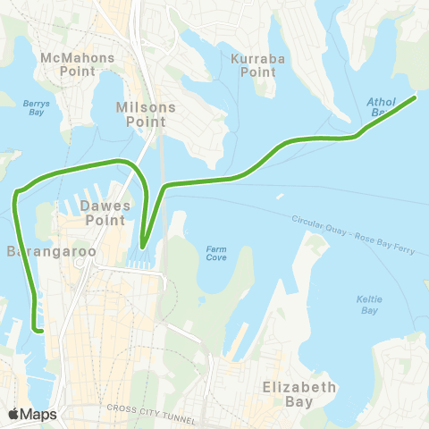 Private ferry and fast ferry services CCTZ Taronga Zoo Ferry map