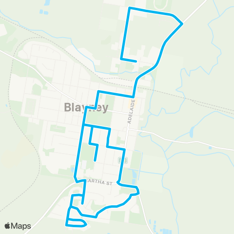 School buses Blayney Schools to South Blayney map