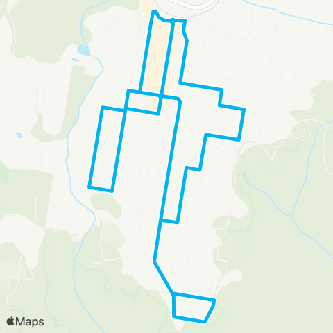 Blue Mountains Buses Network Katoomba to S Katoomba via Clissold & Ada Sts (Loop Service) map