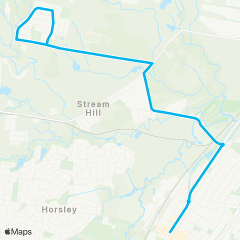 Illawarra Buses Network Dapto to Kembla Grange (Loop Service) map