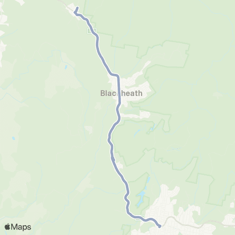 Temporary Buses Katoomba, then all stations to Mt Victoria and return map
