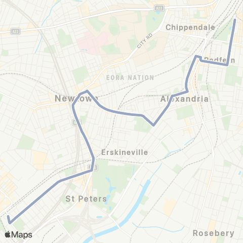 Temporary Buses Sydenham, then all stations to Central and return map
